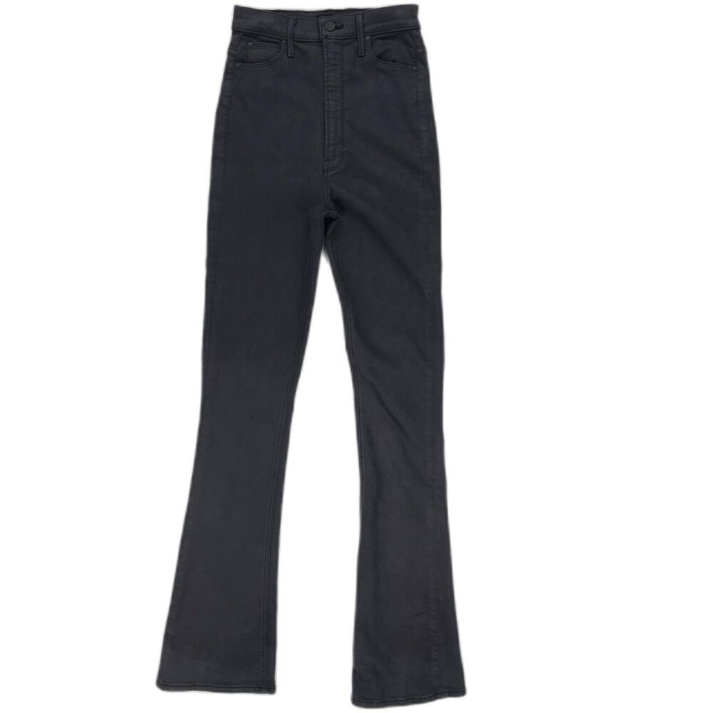 NEW Mother The Tippy Top Runaway Heel Bootcut Flare Jeans Faded Black Clean Girl